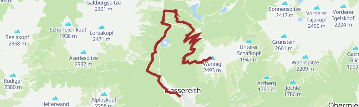 Route map: Bike & Hike Tour - Wannig 2.493 m